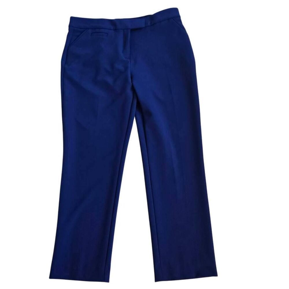 INVESTMENTS Womens Flat Front High Rise Stretch Dress Pants Blue Size 12S